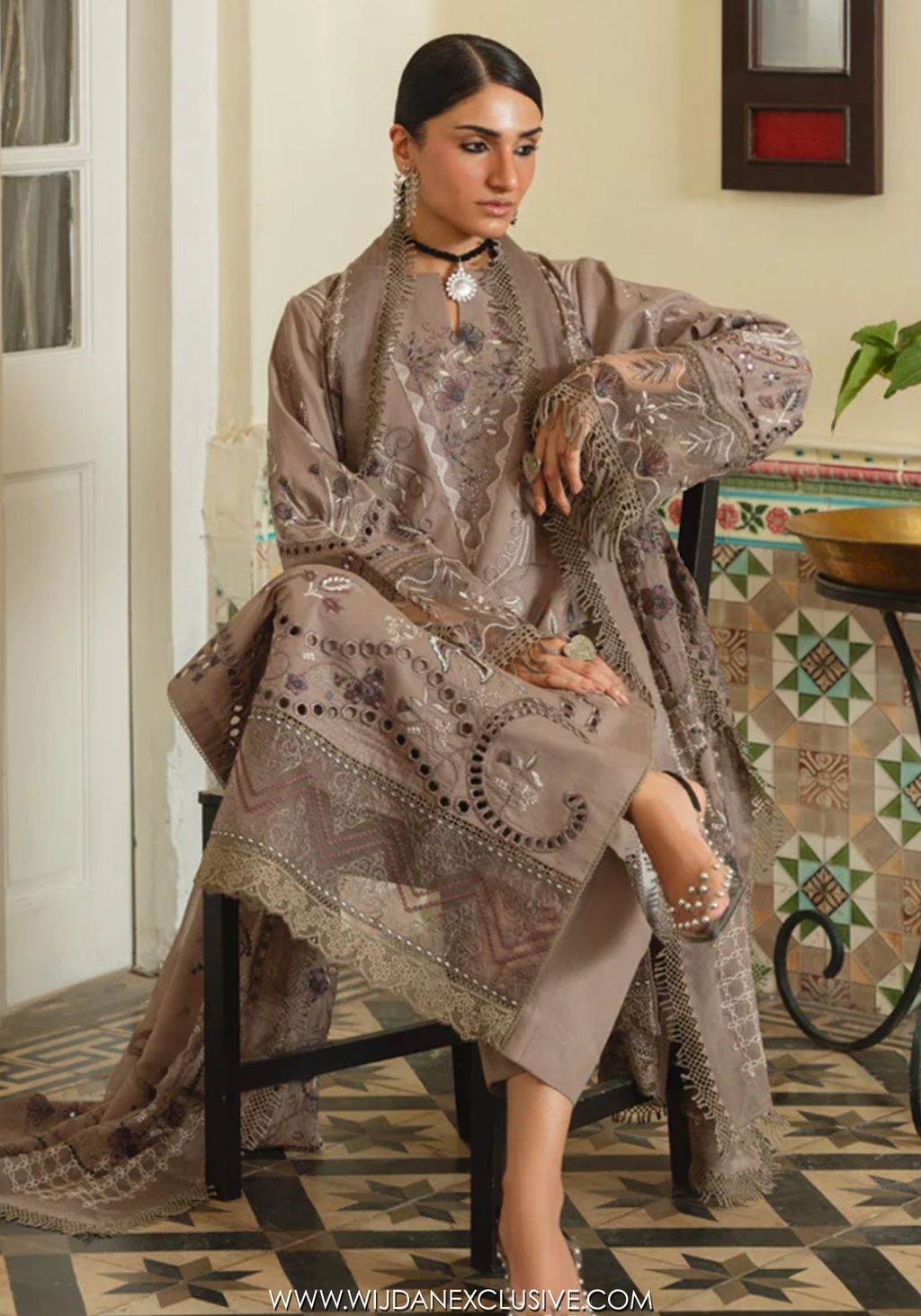 Izel by Marjjan | Unstitched Karandi Embroidered Collection - 2026 (MSK-05-B)