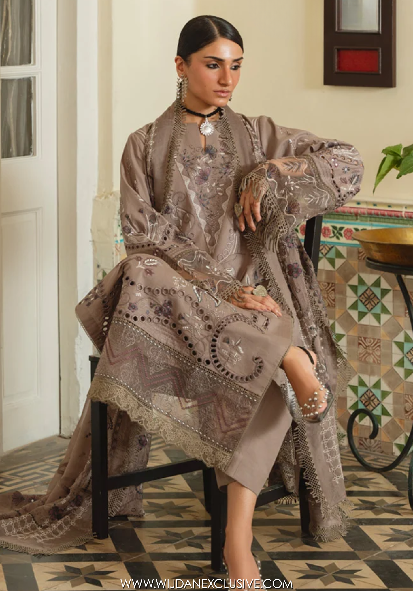 Izel by Marjjan | Unstitched Karandi Embroidered Collection - 2026 (MSK-05-B)