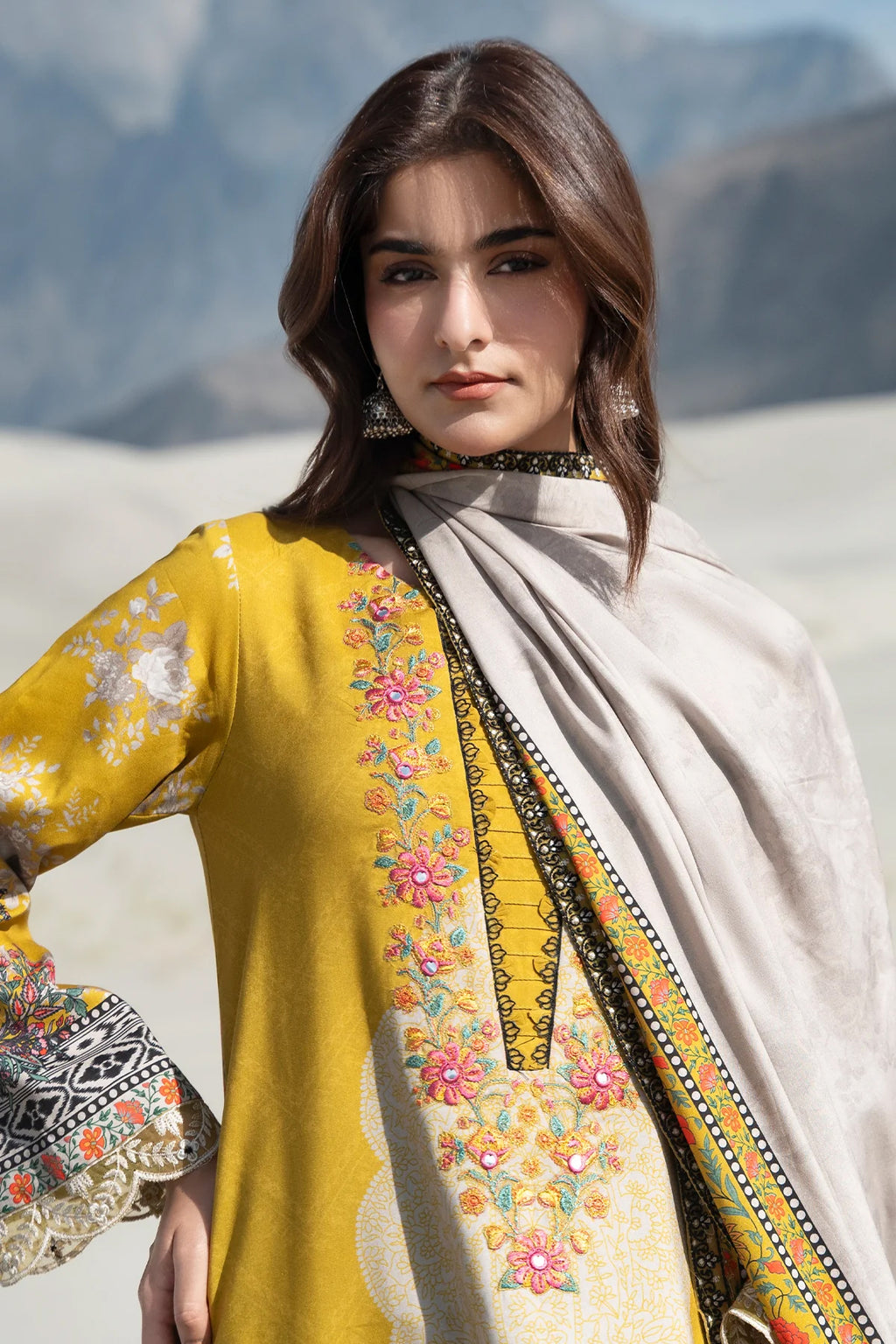 Aniiq by Charizma | Unstitched Embroidered Linen Vol-II Collection'26 (ANW7-20)
