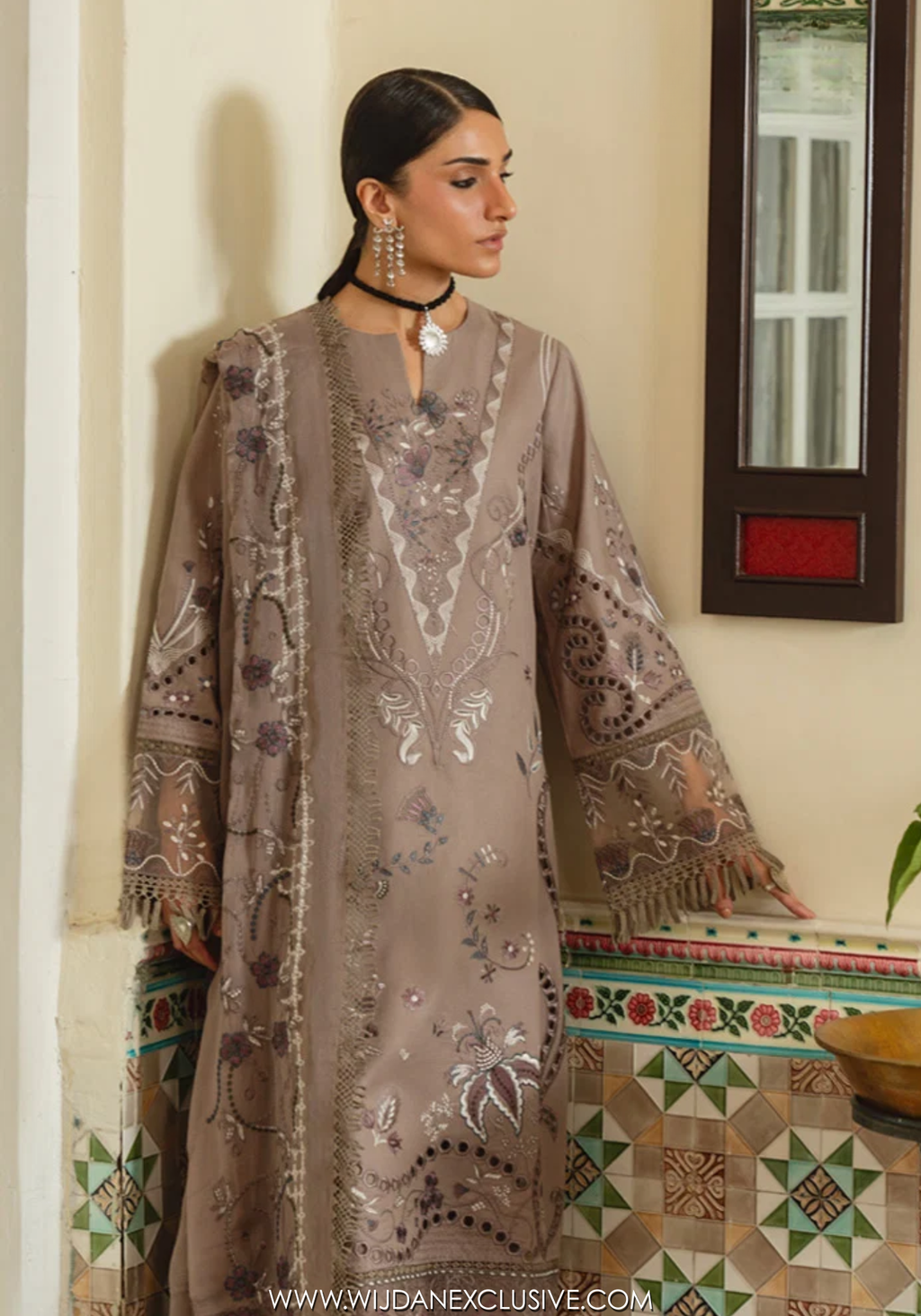 Izel by Marjjan | Unstitched Karandi Embroidered Collection - 2026 (MSK-05-B)