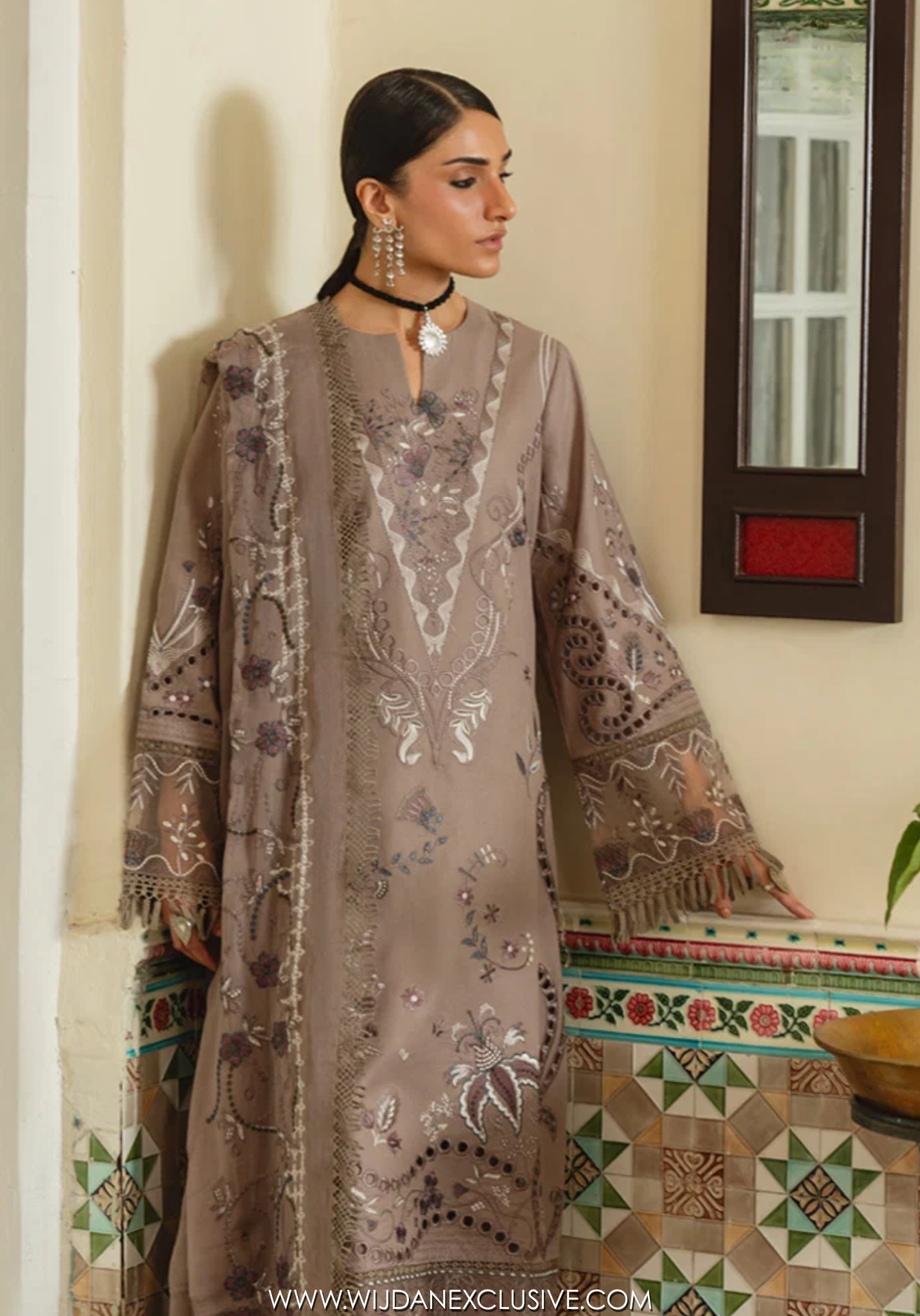Izel by Marjjan | Unstitched Karandi Embroidered Collection - 2026 (MSK-05-B)