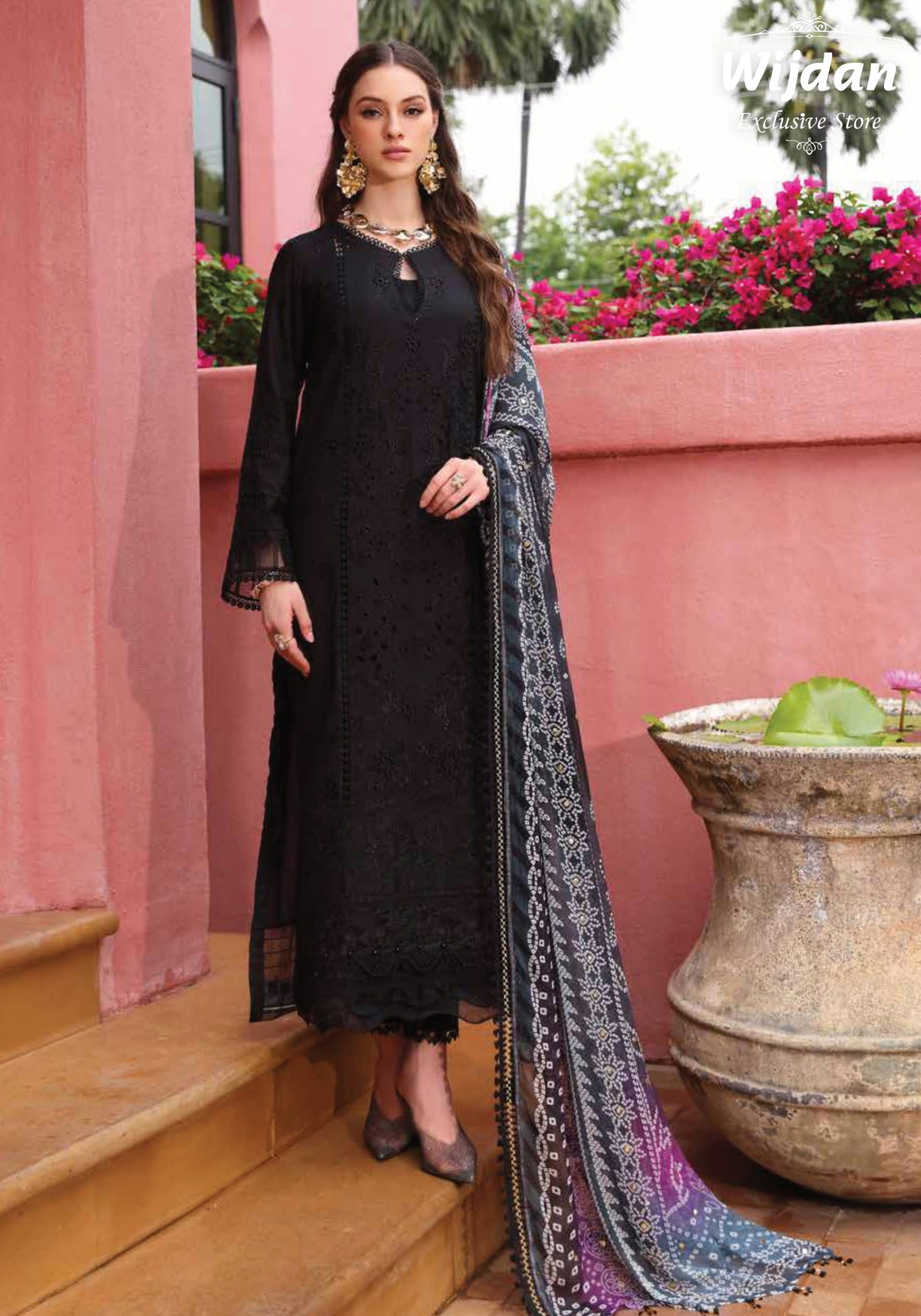 Nureh Bazar Unstitched Schiffli Lawn Collection'25 NE-110