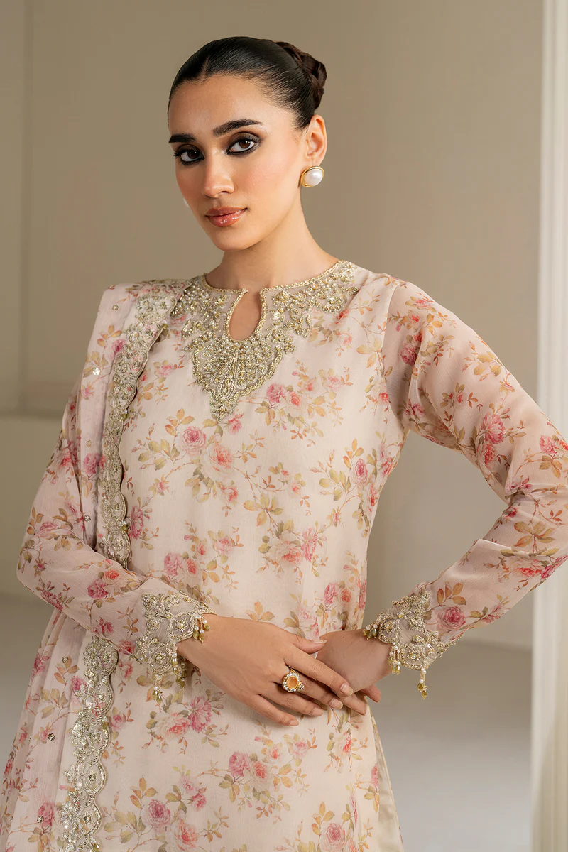 Baroque 3PC Unstitched Embroidered Chiffon Collection UF-4164