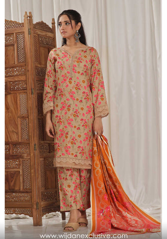 Designer Lawn 3PC Printed Collection D-116