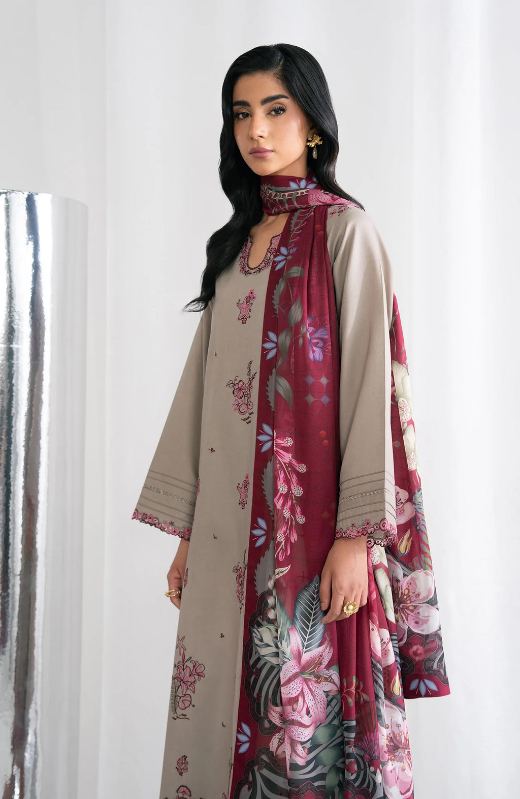 Nysa by Seran | Unstitched Printed & Embroidered Cambric Collection'26 (SOVIA)