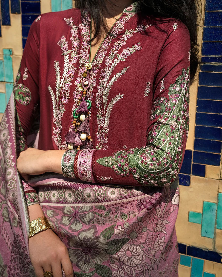 Broadway by Mushq | Unstitched Embroidered Viscose Collection'26 (TIMURID ROSE)