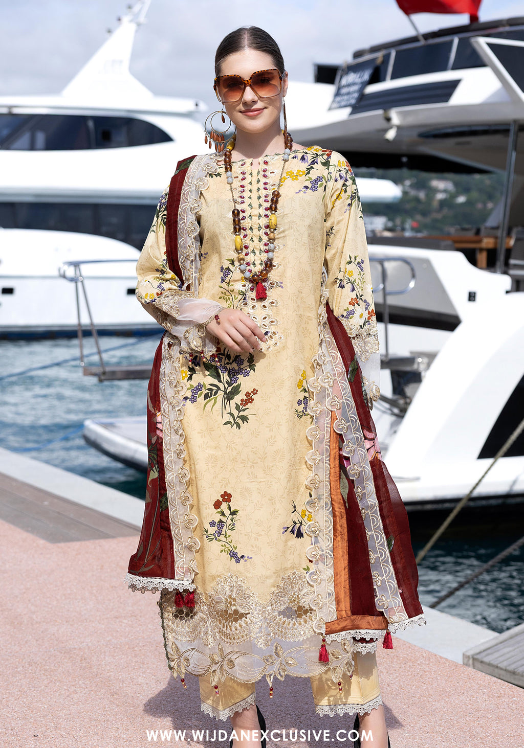 Sunshine Bloom Premium Unstitched Embroidered Collection - 2026 (D-11)