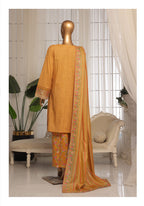 Bin Saeed Eid ki Khushiyan Luxury Self & Stripe 3pc Collection'25 Vol-01 D-11