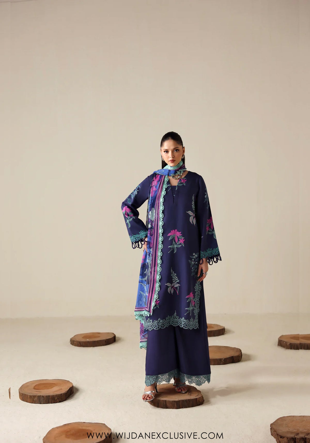 Zyrah by Naqsh | Unstitched Fall Winter Collection - 2025 ROYAL PURPLE - 00179