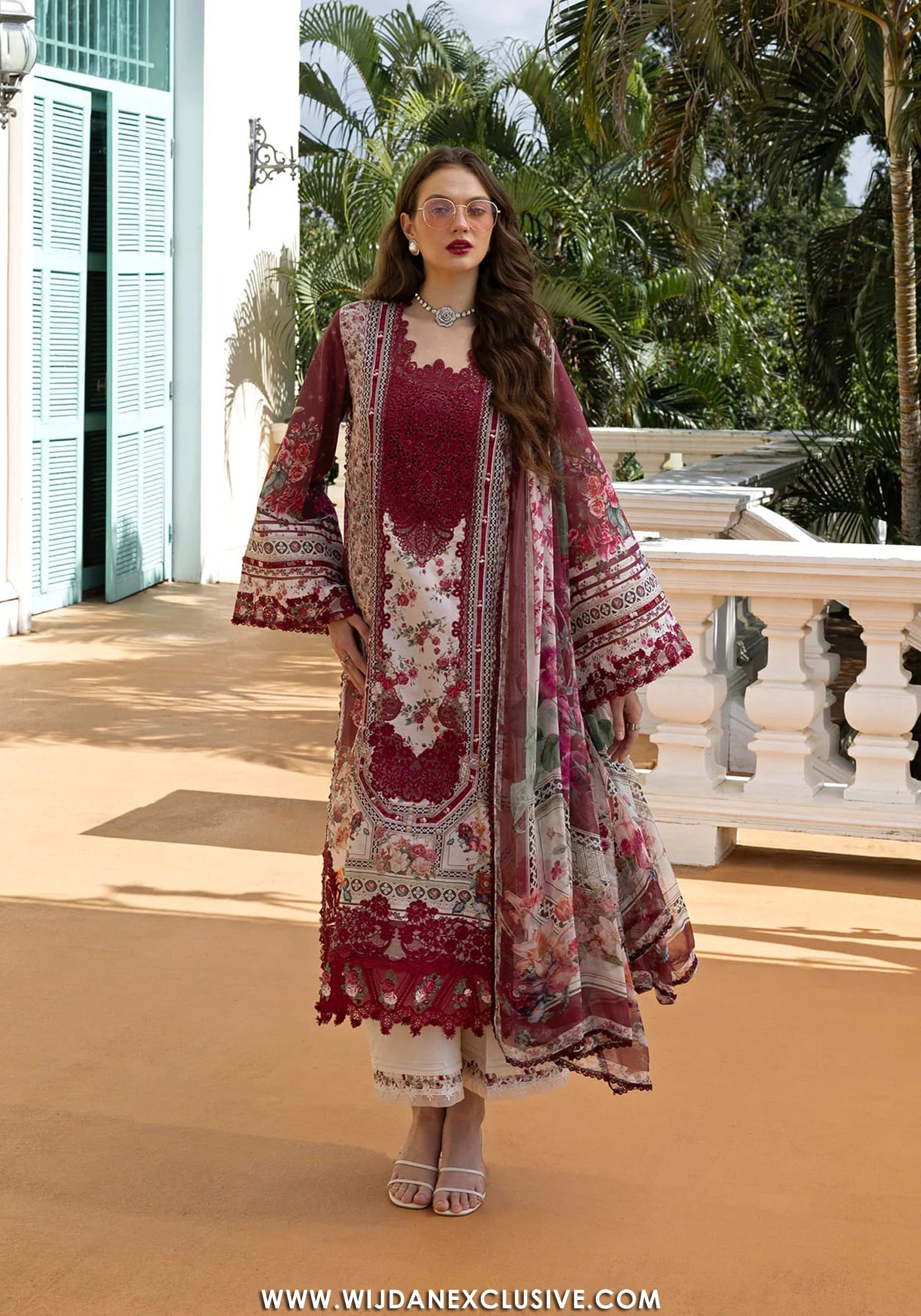 Elaf Signature Unstitched Printed Embroidered Lawn Collection - 2026 ESA-2B RUBY LADY