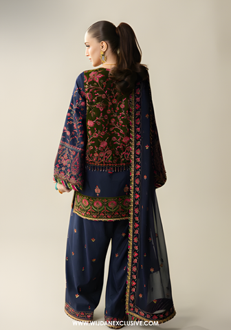 Makhmal Unstitched Embroidered Velvet Collection By Asim Jofa (D-04)