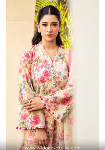Elaheh Un-Stitched Printed Lawn'25 by M.Basics D-11