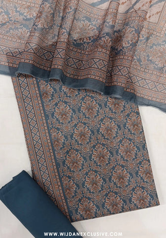 Bin Saeed Unstitched 3PC Digital Printed Cambric Collection - 2025 D-11
