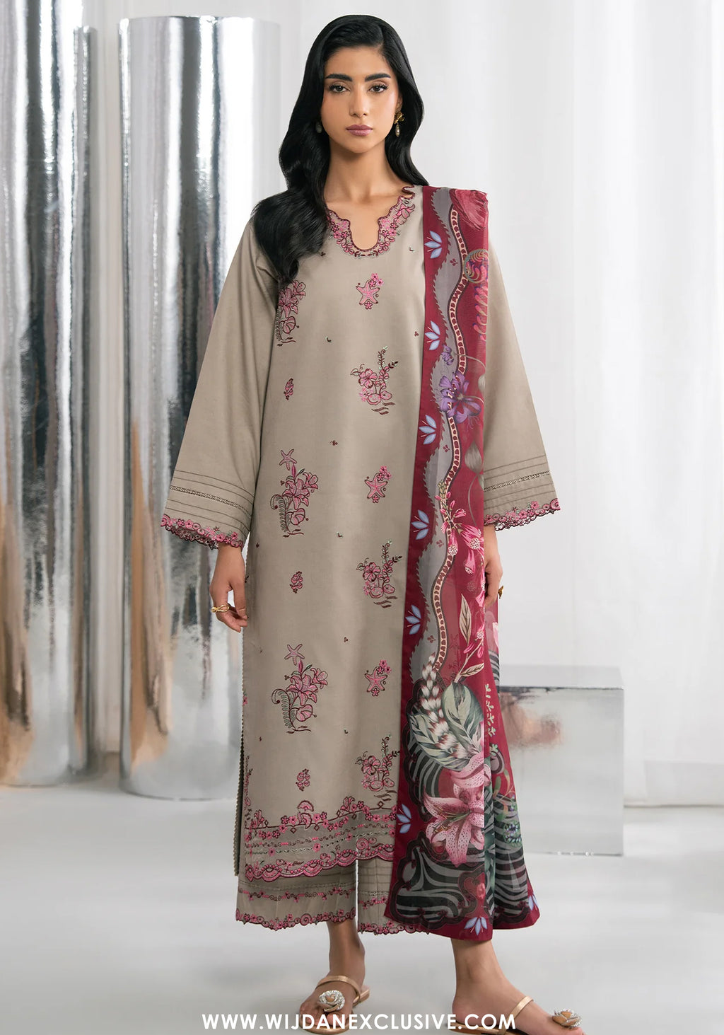 Nysa by Seran | Unstitched Printed & Embroidered Cambric Collection'26 (SOVIA)