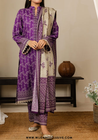 VS Daman Unstitched 3PC Digital Cambric Collection - 2025 D-2012