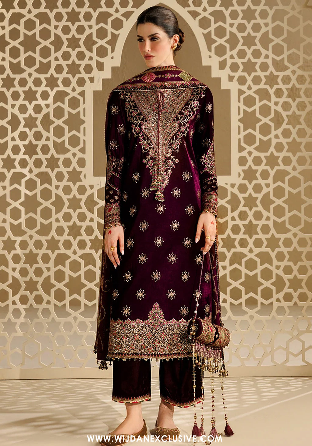 Chandni by Jazmin | Unstitched Embroidered Velvet Formal Collection - 2026 (D-08)