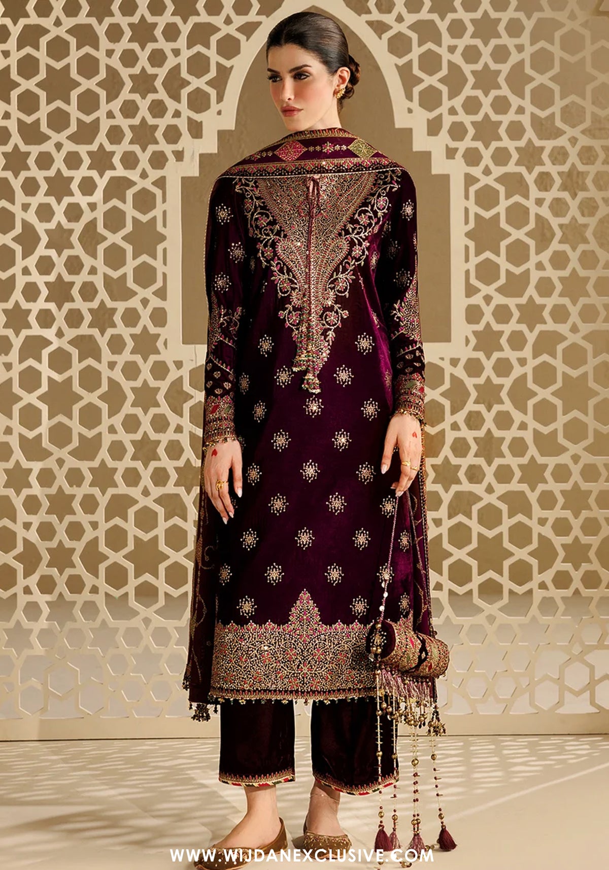 Chandni by Jazmin | Unstitched Embroidered Velvet Formal Collection - 2026 (D-08)