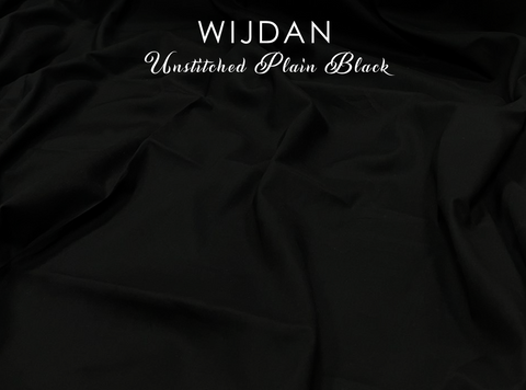 Wijdan Lawn Unstitched Plain Black Collection