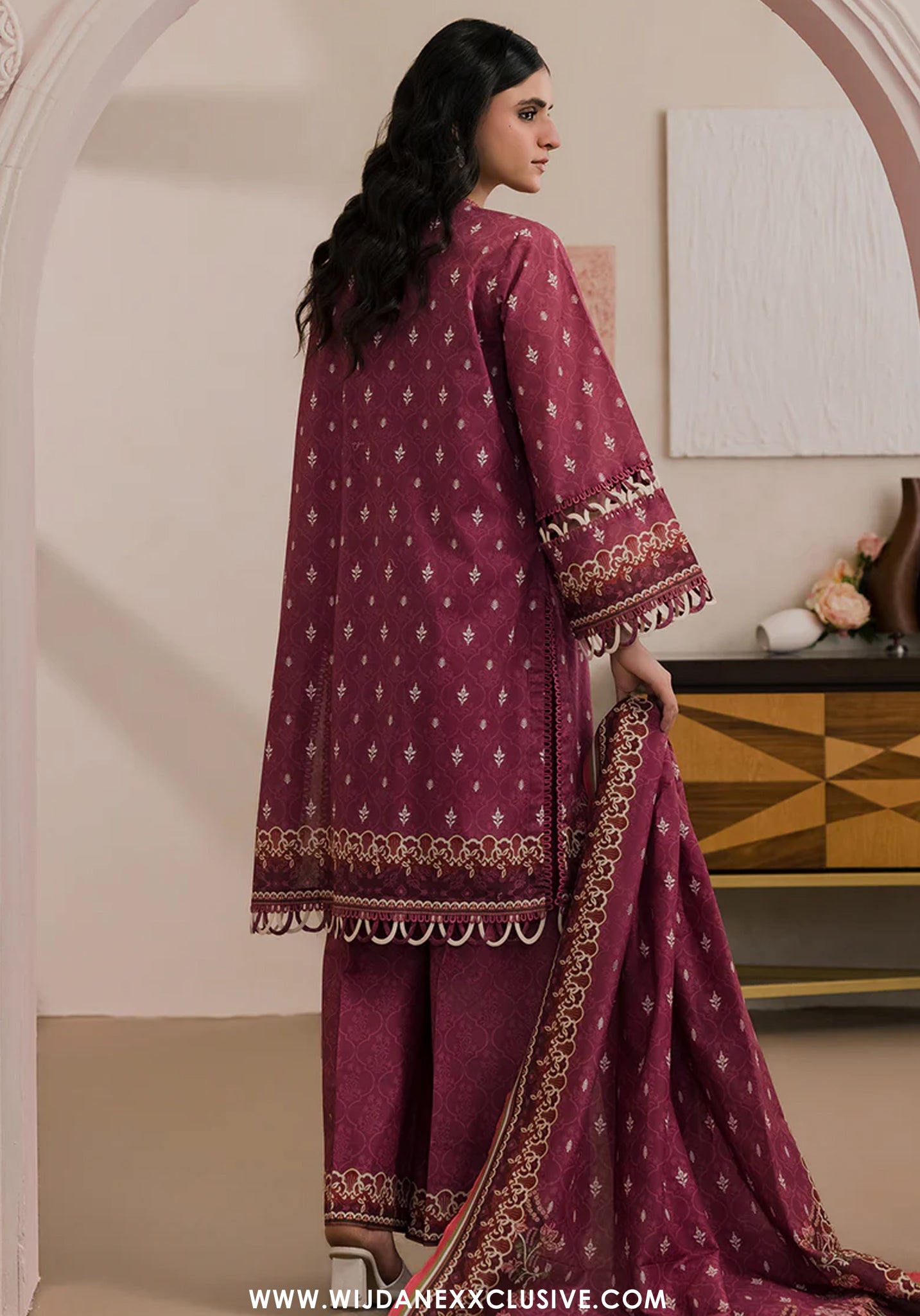 Zellburry Unstitched 3pc Printed & Embroidered Lawn Collection - 2026 (WUS-1027)