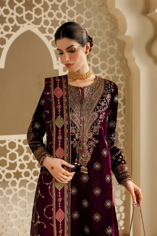 Chandni by Jazmin | Unstitched Embroidered Velvet Formal Collection - 2026 (D-08)