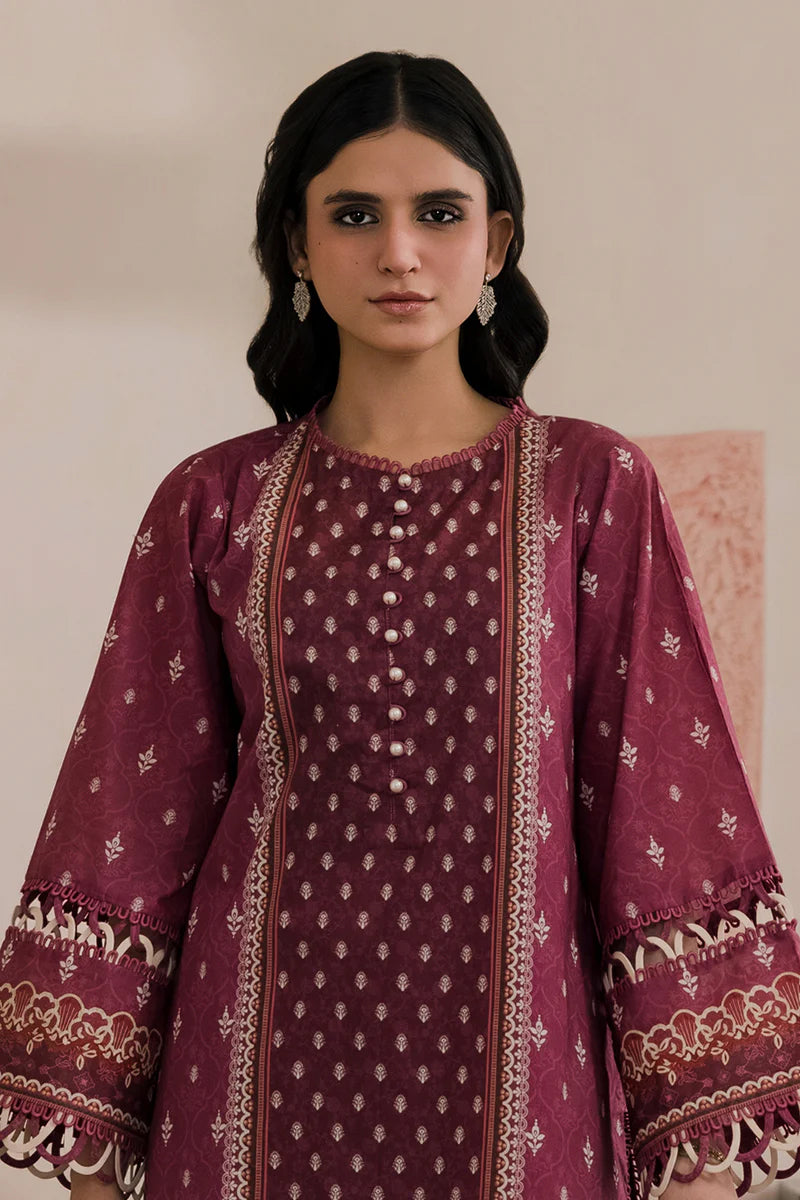 Zellburry Unstitched 3pc Printed & Embroidered Lawn Collection - 2026 (WUS-1027)