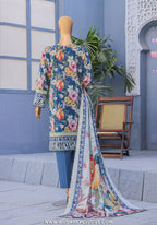 HZ Premium Unstitched Embroidered Lawn Collection - 2026 PEC-607