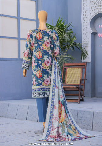 HZ Premium Unstitched Embroidered Lawn Collection - 2026 PEC-607