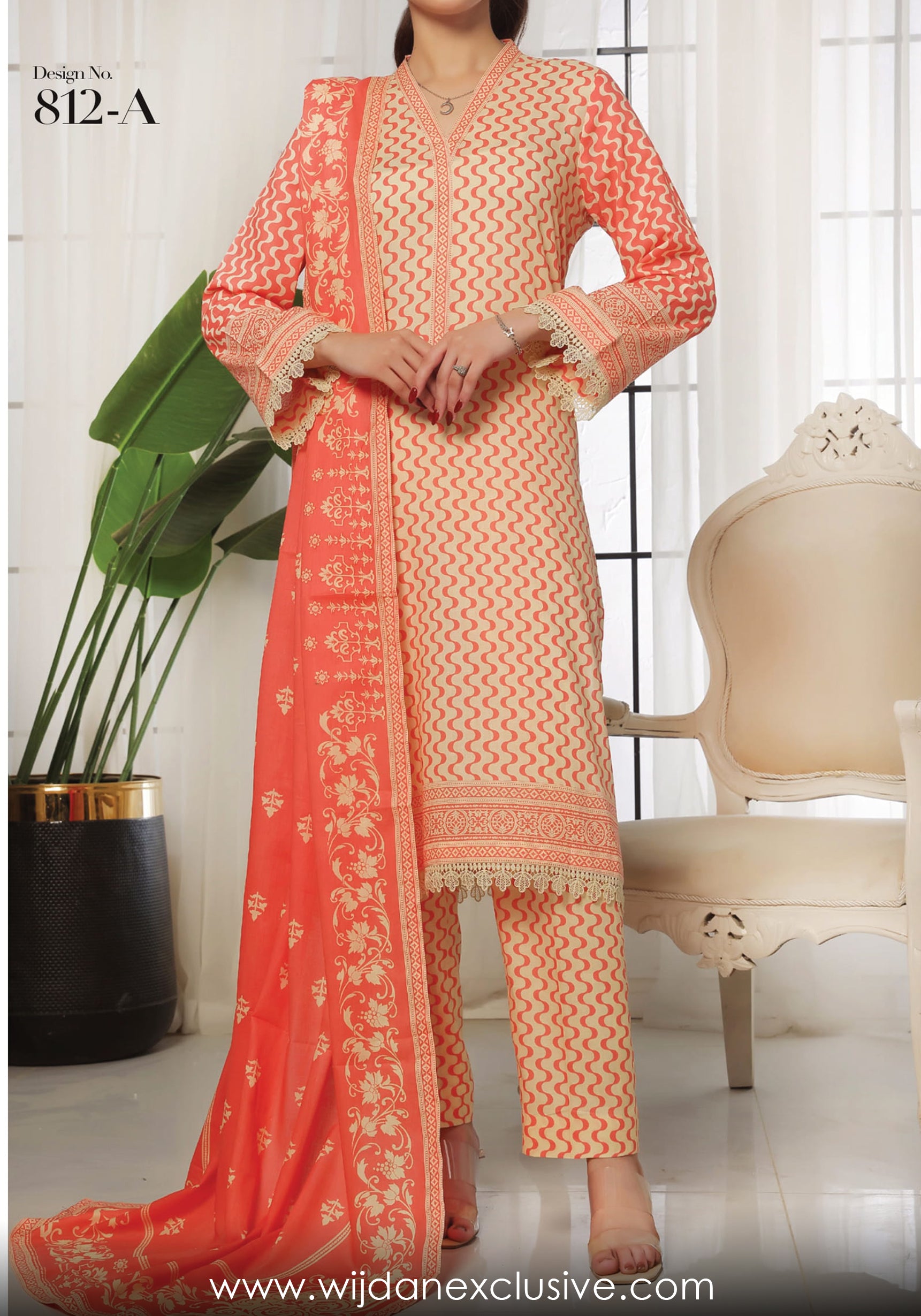 VS Daman Printed Lawn Collection D-812 A