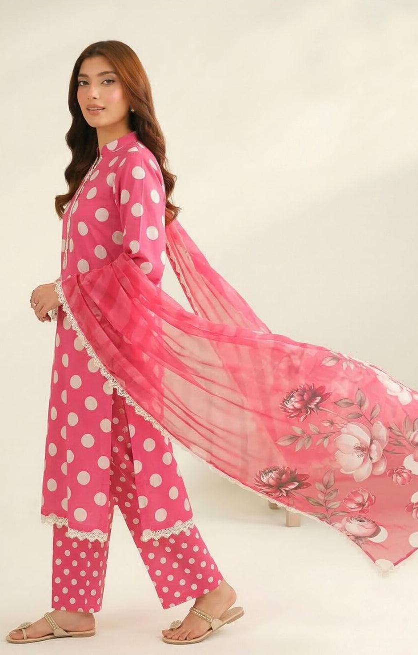 M Dots by Mahay | Unstitched Airjet Lawn Vol-02 Collection - 2026 (D-12)