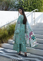 Santorini by Elaf | Unstitched Printed Lawn Collection - 2026 EPN-7A TEAL ME