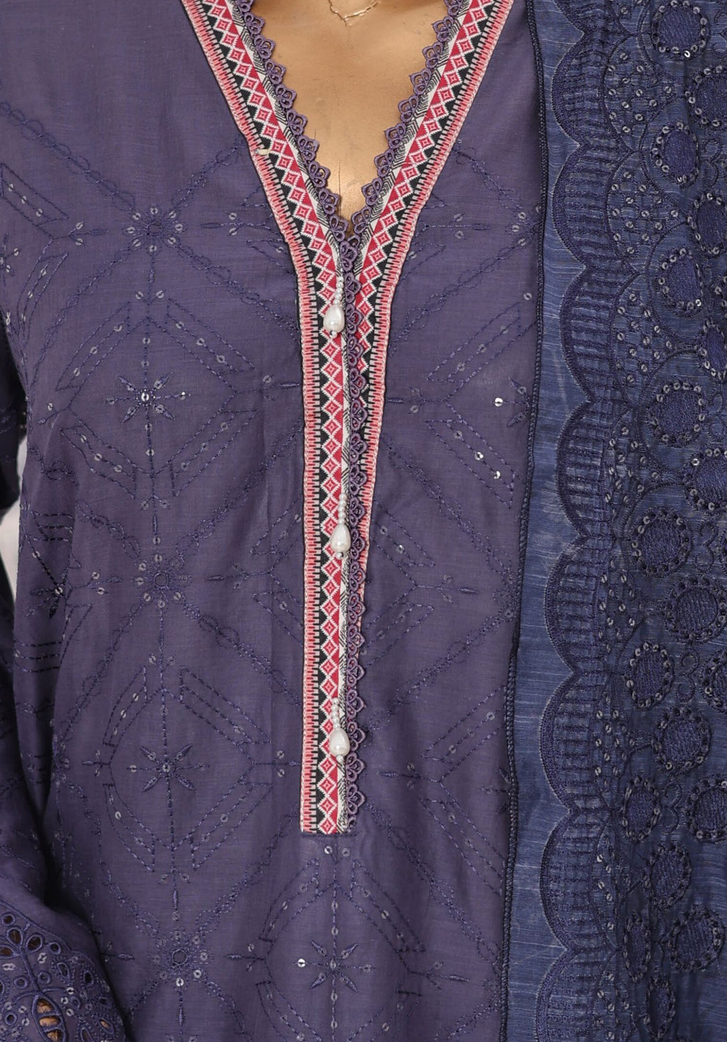 Aifa Dynasty Chikankari Unstitched Luxury Lawn Collection - 2026 (D-12)