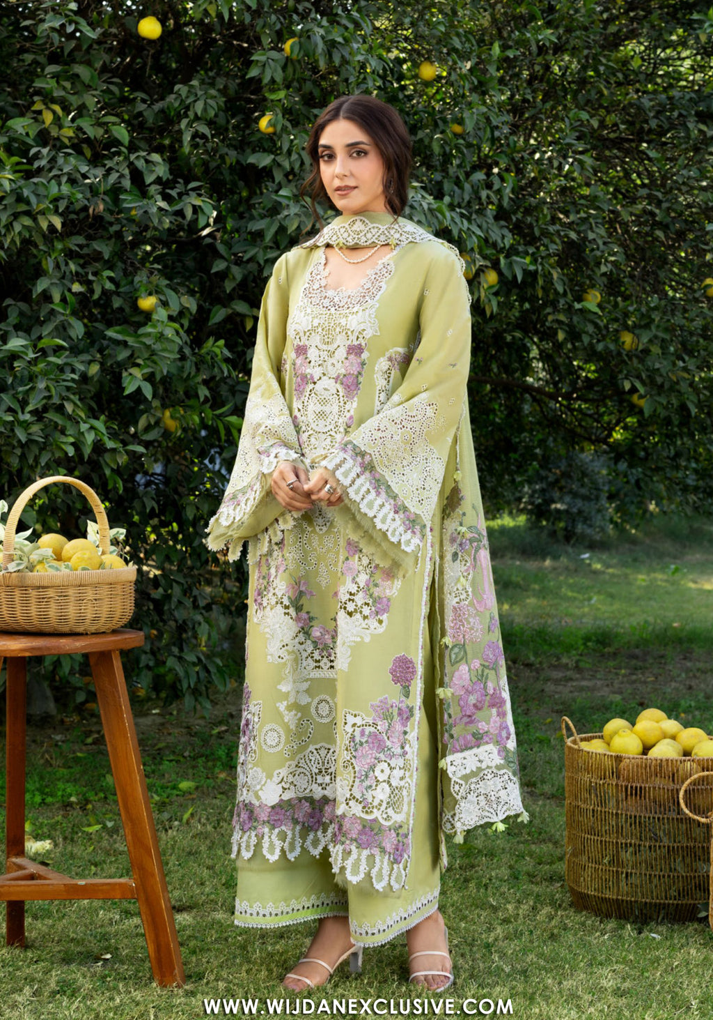 Elaf Unstitched Luxury Lawn Collection -2026 (PISTACHIA)