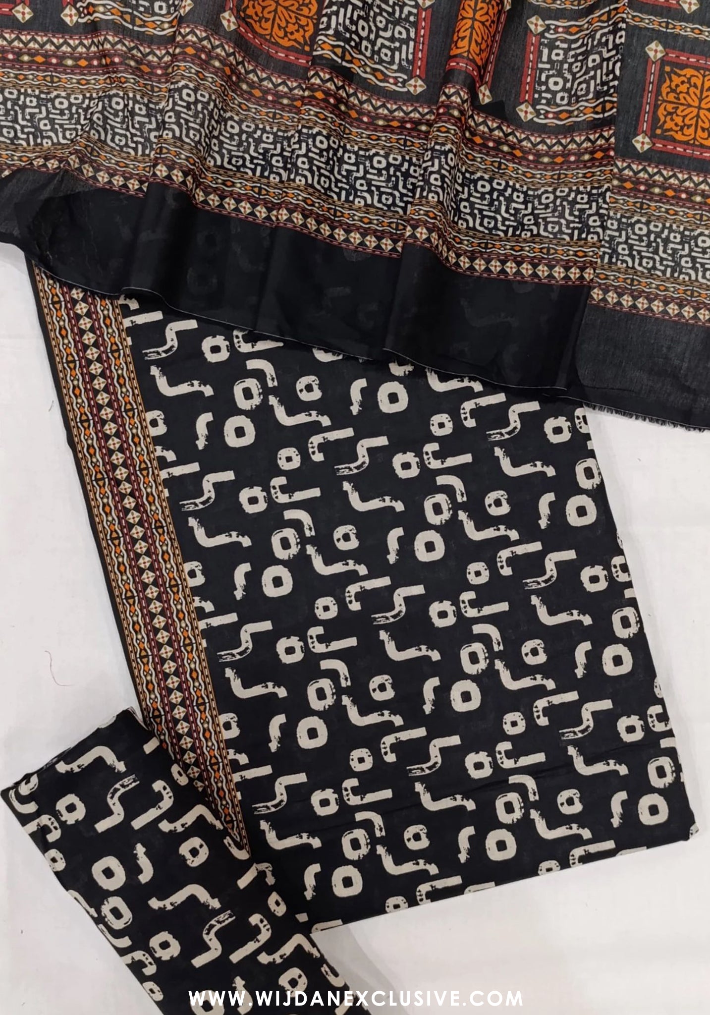 Bin Saeed Unstitched 3PC Digital Printed Cambric Collection - 2025 D-12