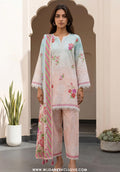 Zellburry Unstitched 3pc Printed & Embroidered Lawn Collection - 2026 (WUS-1032)