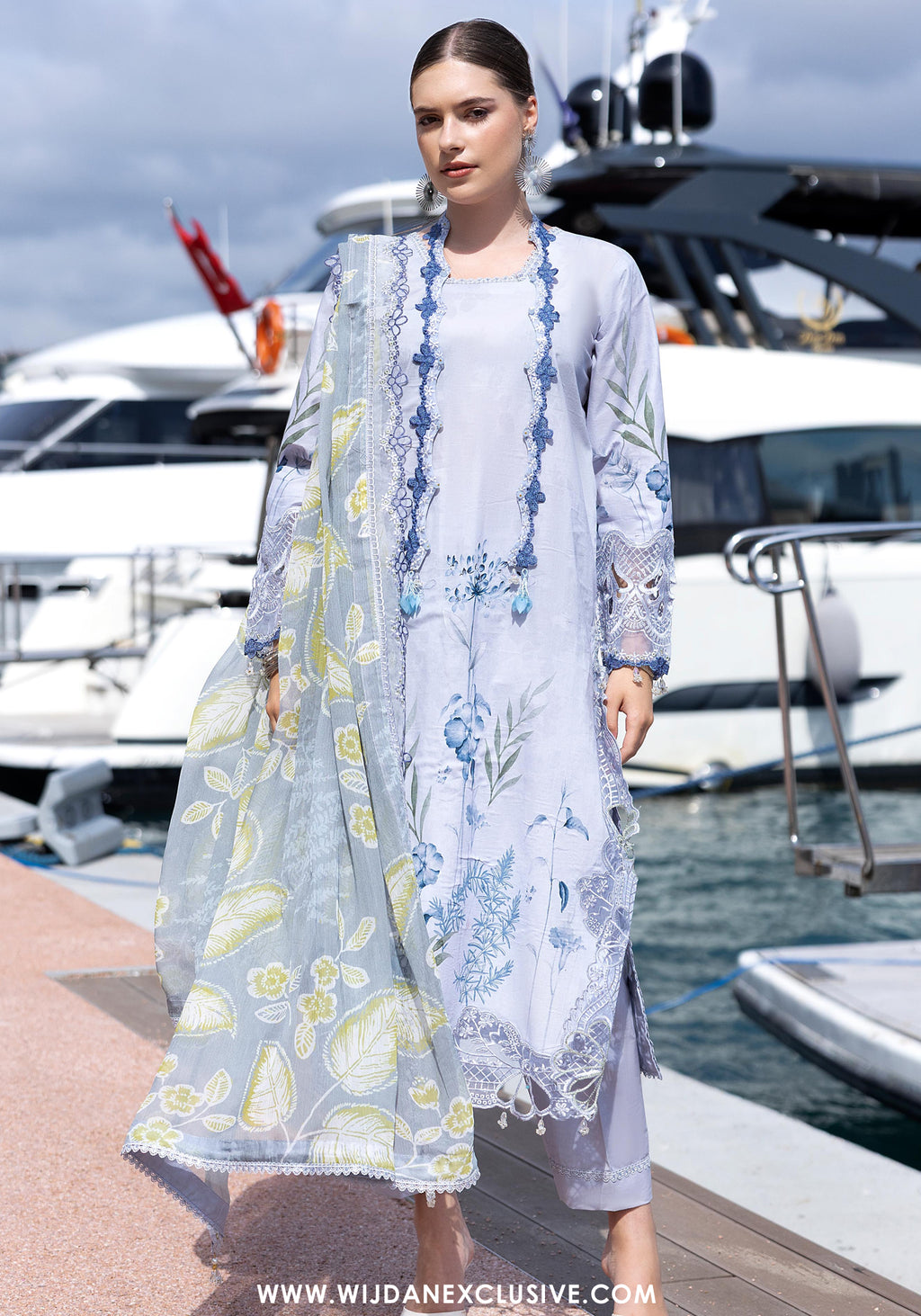 Sunshine Bloom Premium Unstitched Embroidered Collection - 2026 (D-12)