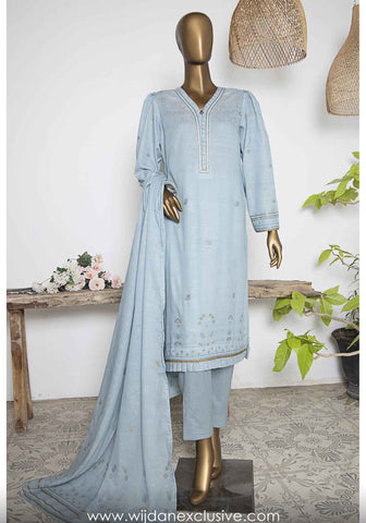 HZ Valencia Embroidered Jacquard 3pc Summer Collection'25 Vol-02 D-12