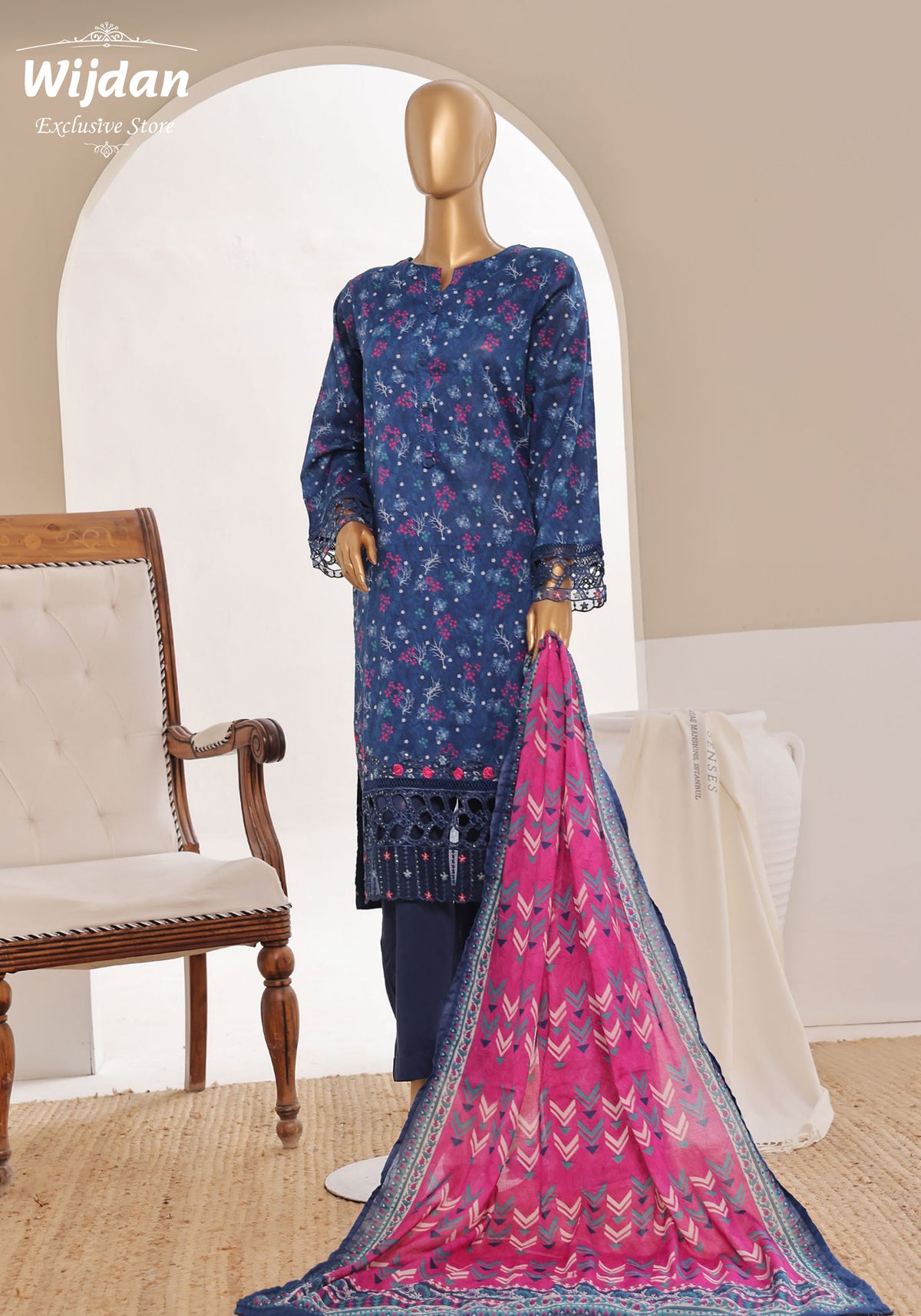 Sadabahar Cutwork Embroidered Lawn Collection Vol-IV D-12