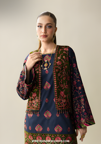 Makhmal Unstitched Embroidered Velvet Collection By Asim Jofa (D-04)