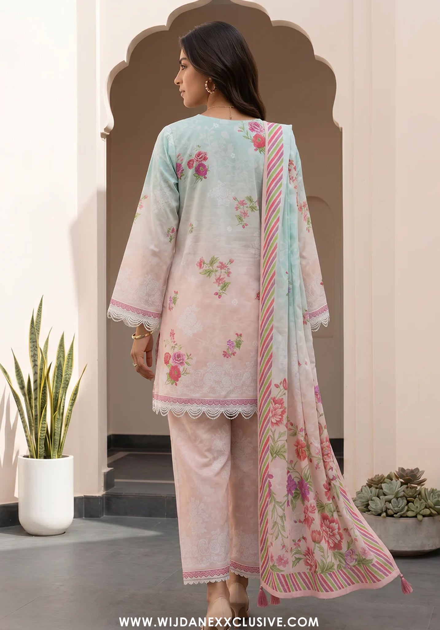 Zellburry Unstitched 3pc Printed & Embroidered Lawn Collection - 2026 (WUS-1032)