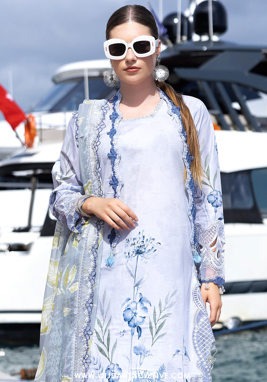 Sunshine Bloom Premium Unstitched Embroidered Collection - 2026 (D-12)