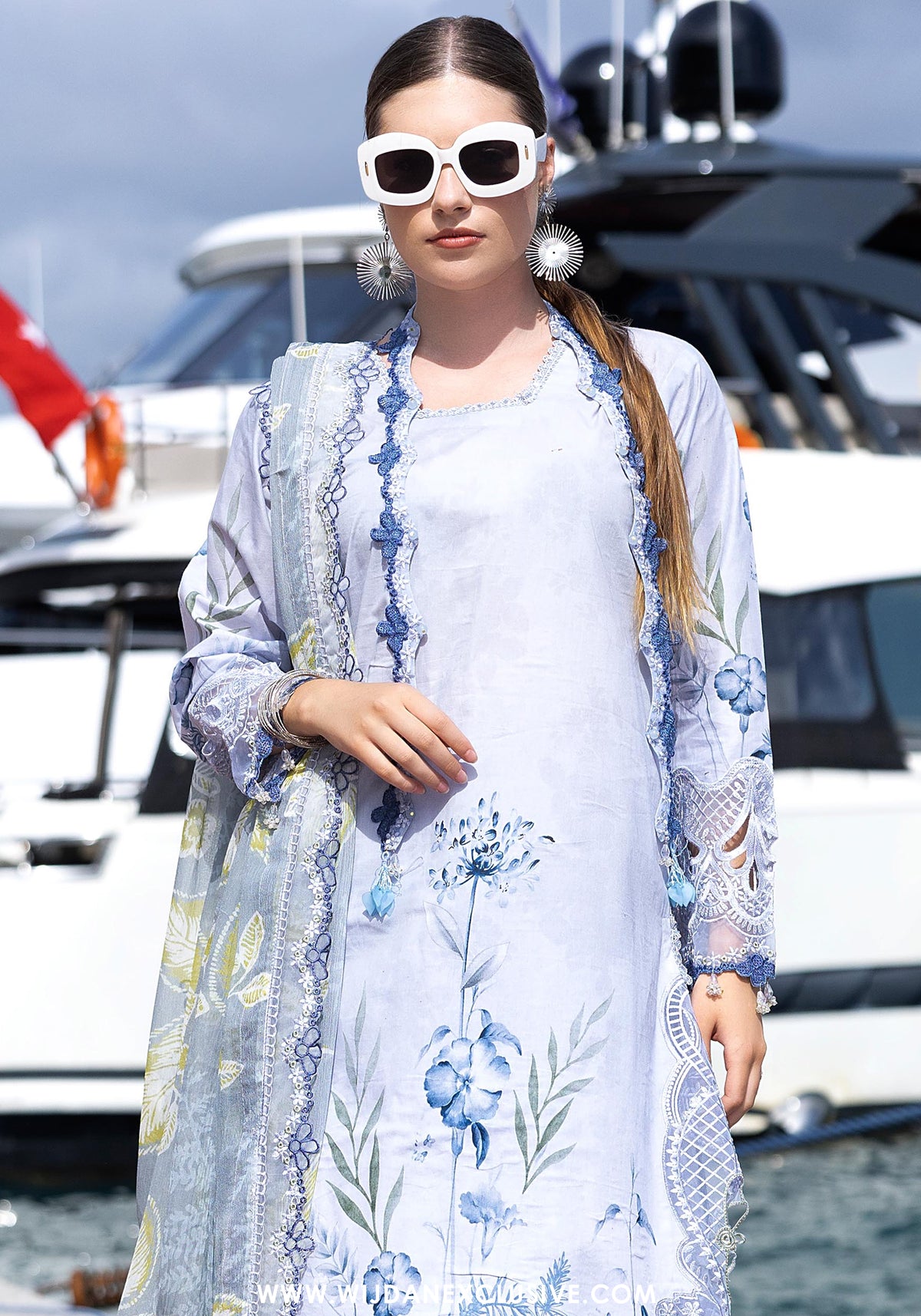 Sunshine Bloom Premium Unstitched Embroidered Collection - 2026 (D-12)