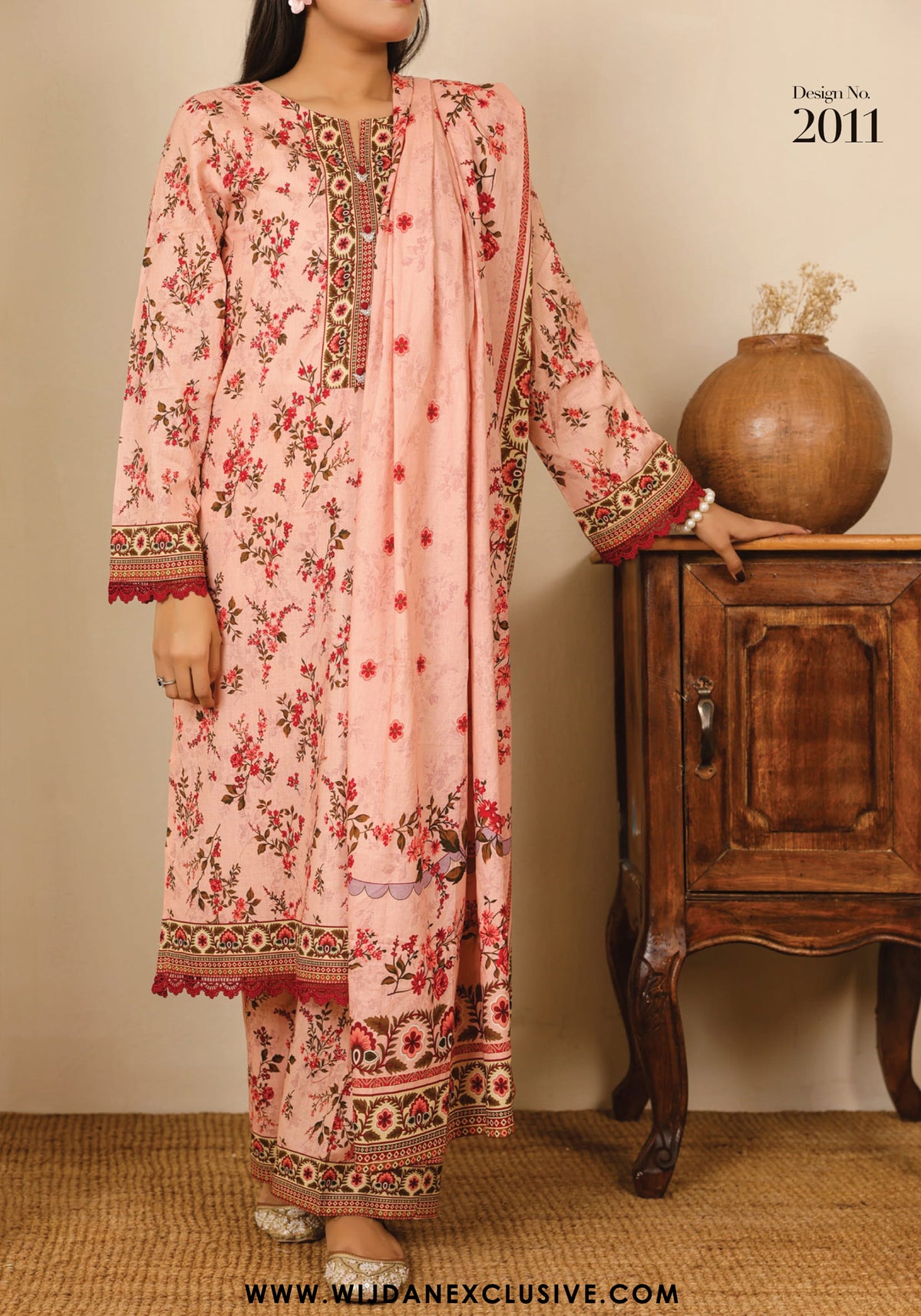 VS Daman Unstitched 3PC Digital Cambric Collection - 2025 D-2011