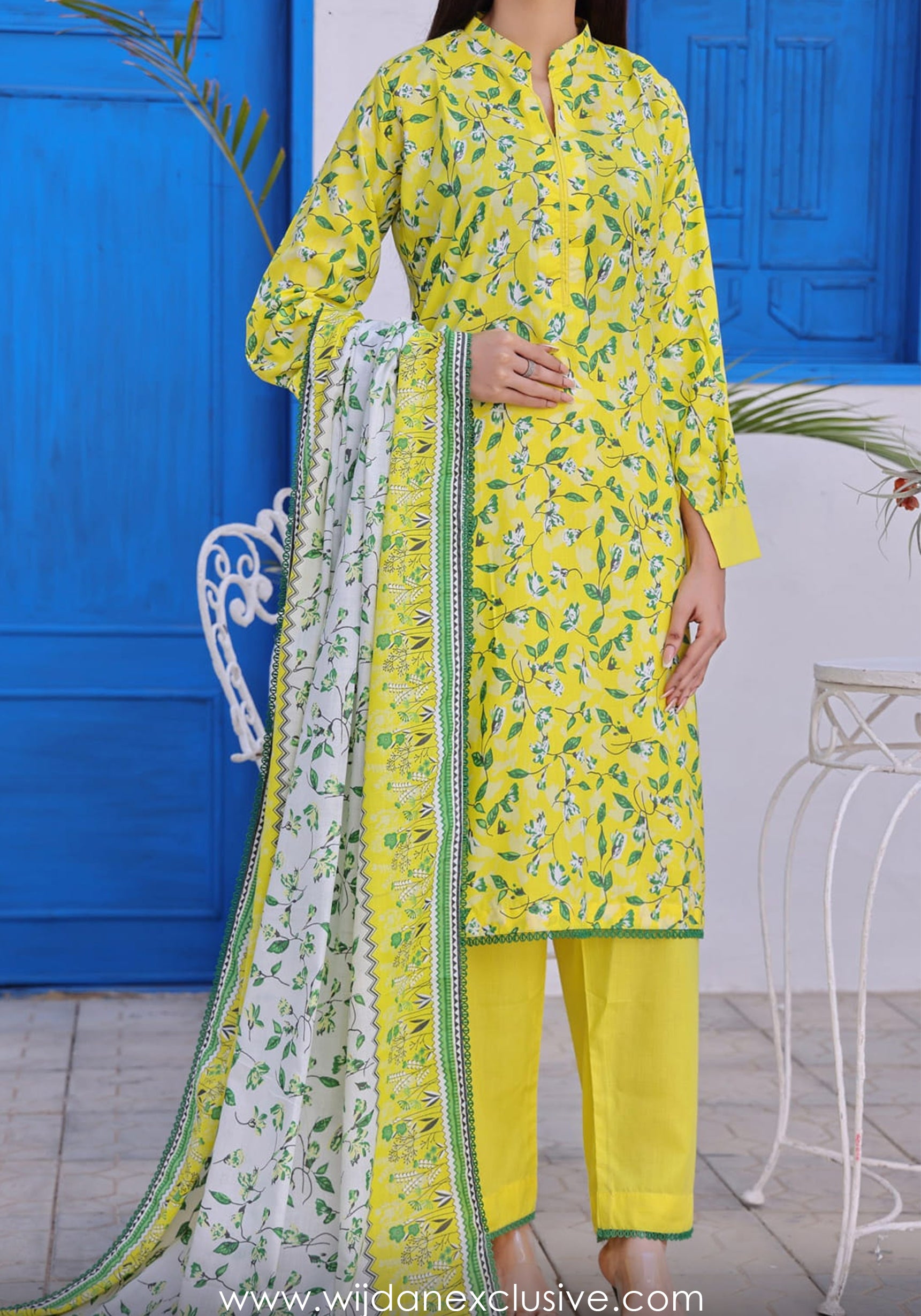 Wrinkle Free Un-Stitched Printed Collection Vol-26 by Amna Khadija D-13