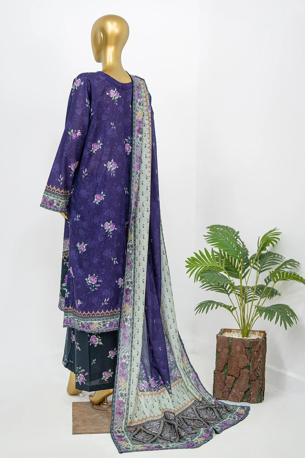 Bin Saeed Stitched Exclusive Printed Lawn Vol-08 Collection – 2026 (D-13)