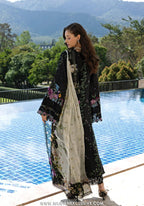 Elaf Signature Unstitched Printed Embroidered Lawn Collection - 2026 ESA-1B BLACK THRONE
