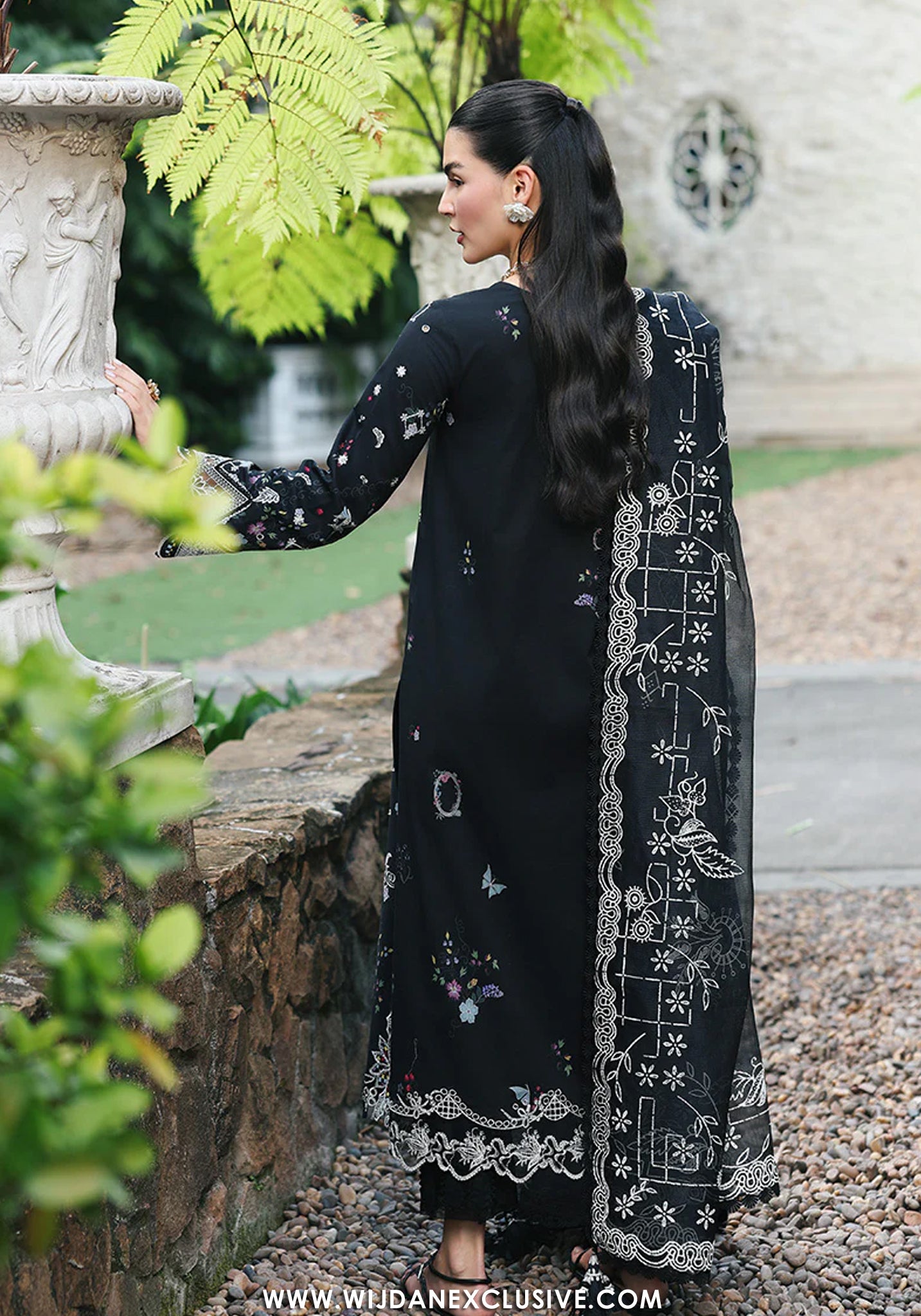 Qline by Qalamkar | Unstitched Lawn Drop - I Collection - 2026 (OBSIDIAN)