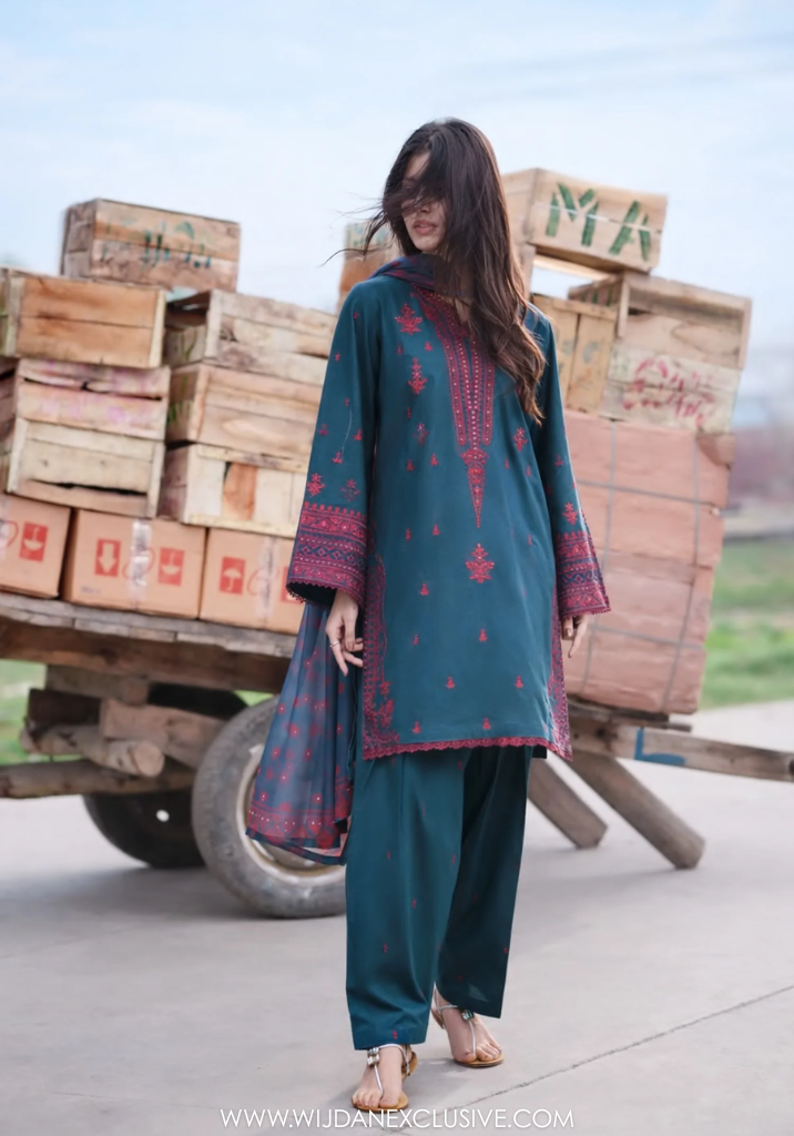 Safarnama by Casual Lite | Stitched Embroidered Lawn Collection - 2026 (D-05)