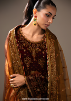Makhmal Unstitched Embroidered Velvet Collection By Asim Jofa (D-07)
