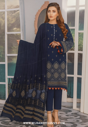 Rahat 3PC Unstitched Fancy Lawn - 2025 by Wijdan D-06