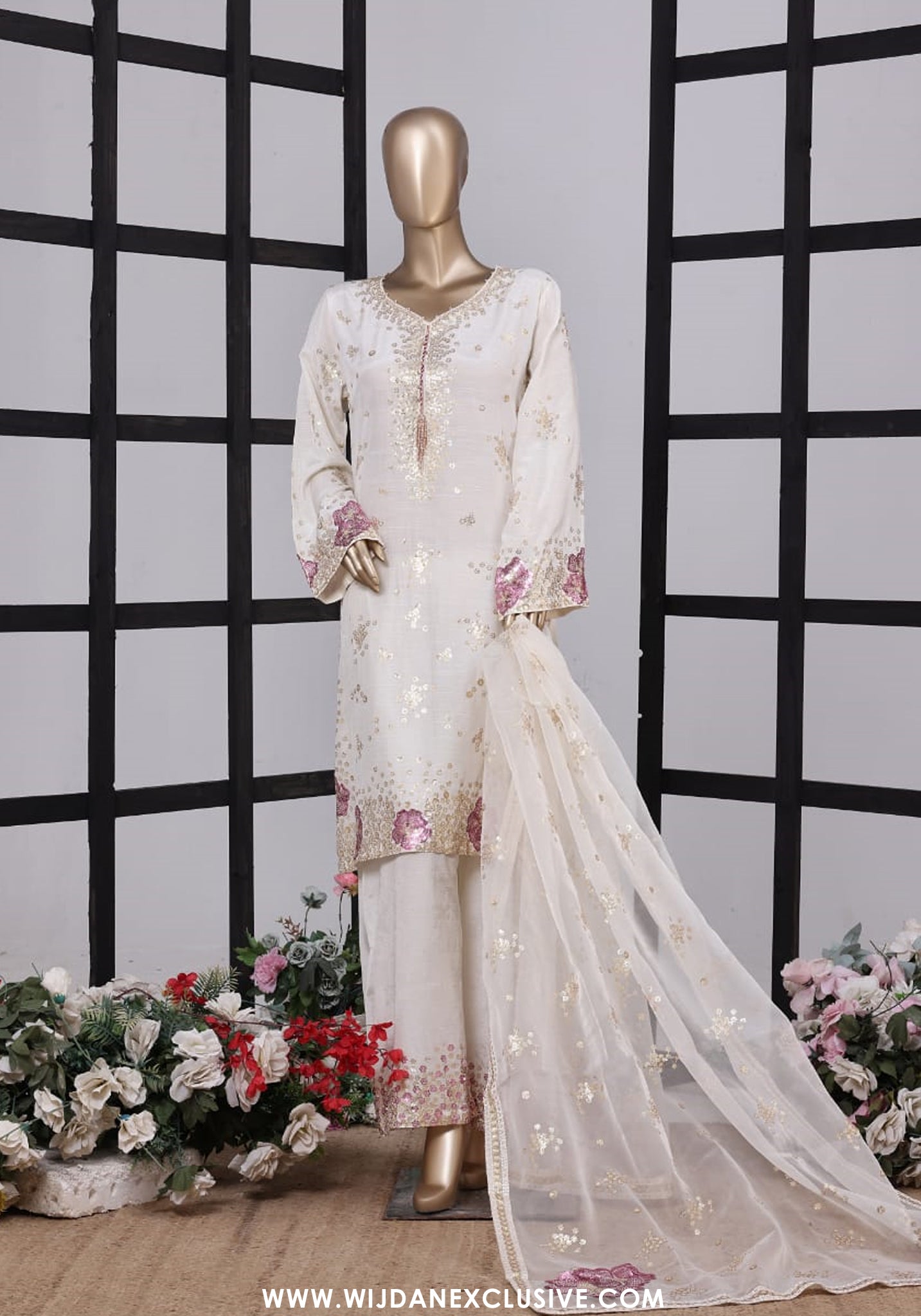 Jhilmil by Wijdan | Stitched Formal Pret Embroidered Collection - 2026 (D-01)